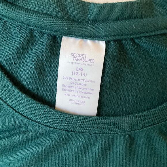 Secret Treasures Women Long Sleeve Sleepwear size L (12-14),Green, Hello Weekend - Picture 5 of 7